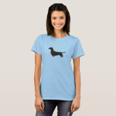 Dackel-HundeSilhouette T-Shirt (Vorne ganz)
