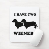 DACKEL-HUNDET-Shirts - "ich habe zwei weiners " Mousepad (Mit Mouse)