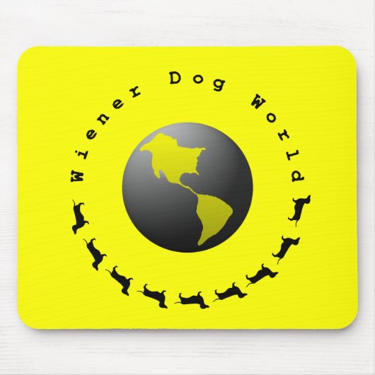 Dackel-Hundeweltgraphik Mousepad (Vorne)