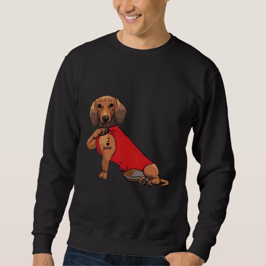DACKEL I LIEBE MAMA SWEATSHIRT (Vorderseite)