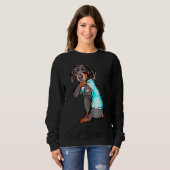 Dackel I Liebe Mimi Tattoo Apparel Dog Mimi Moth Sweatshirt (Vorne ganz)
