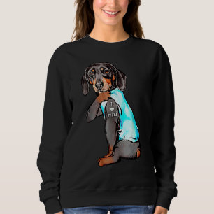 Dackel I Liebe Mimi Tattoo Apparel Dog Mimi Moth Sweatshirt