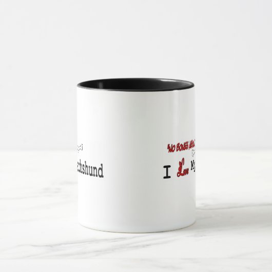 Dackel (I Liebe) Tasse (Zentrum)