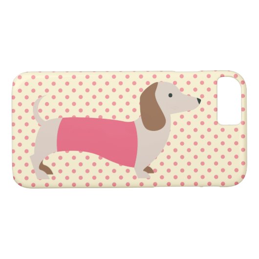 Dackel I Phone Case Rosa Dackel Dog Handy Fall (Rückseite (Horizontal))