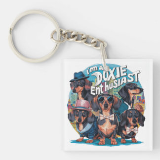 Dackel Ich bin Dackel-Enthusiast Schlüsselanhänger