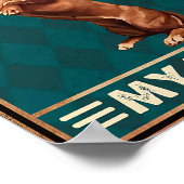 Dackel Ihr Hintern Napkins My Lady Wohngestaltung Poster (Ecke)