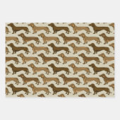Dackel-Illustration nahtlos Geschenkpapier Set (Vorderseite)