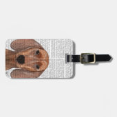 Dackel Illustration Schlicht Gepäckanhänger (Vorderseite horizontal)