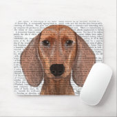 Dackel Illustration Schlicht Mousepad (Mit Mouse)