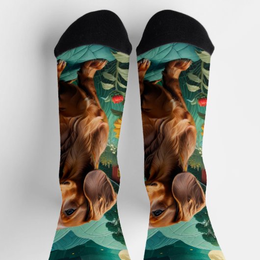 Dackel im Betrieb Socken (Oben)