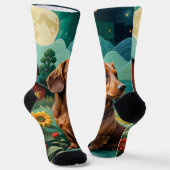 Dackel im Betrieb Socken (Gewinkelt)