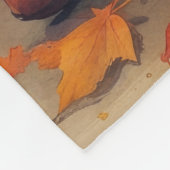 Dackel im Herbst lässt Erntedank Kunst Fleecedecke (Ecke)