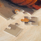 Dackel im Herbst lässt Erntedank Kunst Puzzle (Seite)