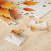 Dackel im Herbstlaub Puzzle (Seite)