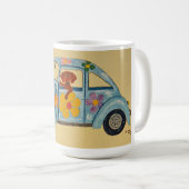 Dackel im Hippie-Auto Kaffeetasse (VorderseiteRechts)