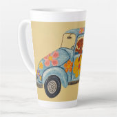 Dackel im Hippie-Auto Milchtasse (Linke Ecke)