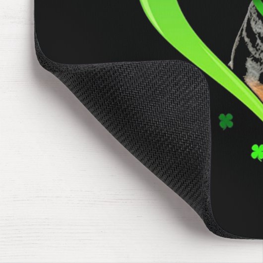 Dackel im Kleeblatt Mousepad (Ecke)