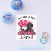 Dackel im Oktober tragen wir rosa Brustkrebsha Flyer (Einzeln)
