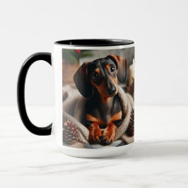 Dackel in Blanket Weihnachts-Tasse-Cup Tasse