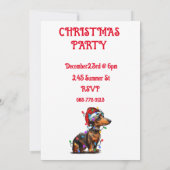 "DACKEL IN CHRISTMAS LIGHTS" EINLADUNG (Rückseite)