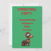 "DACKEL IN CHRISTMAS LIGHTS" EINLADUNG (Rückseite)