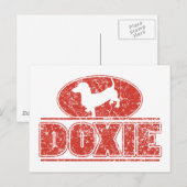 DACKEL-in-Circle-gestört Postkarte (Vorne/Hinten)