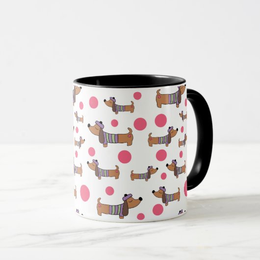 Dackel in der Tasse im Süßwasser (VorderseiteRechts)