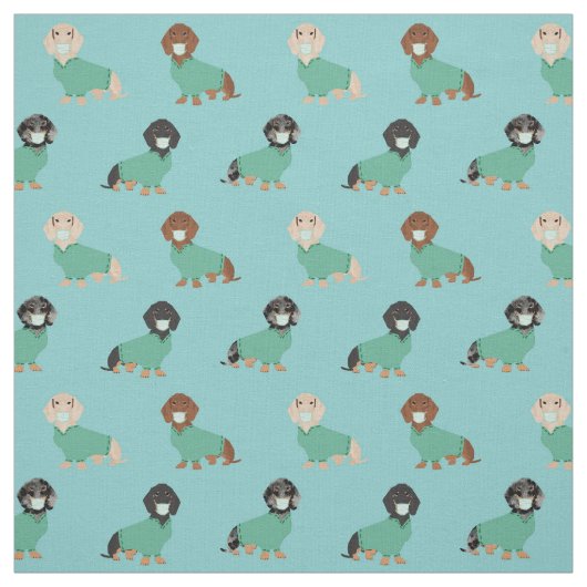 Dackel in der Tiefsee Stoff (Muster)