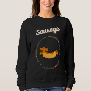Dackel in der Vintagen Retro-Wurst-Liebe Sweatshirt