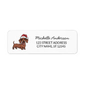 Dackel in der Weihnachtsmannmütze Weihnachts-Rücks (Vorne)