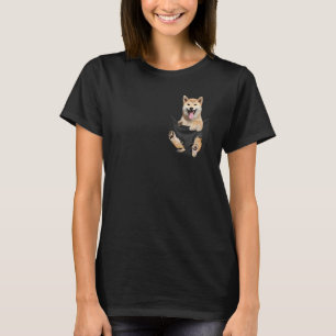 Dackel in Ihrem Pocket für Shiba Inu Shober T-Shirt