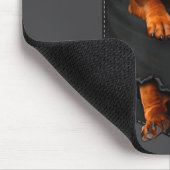 Dackel in meinem Korb Mousepad (Ecke)