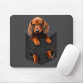 Dackel in meinem Korb Mousepad (Mit Mouse)