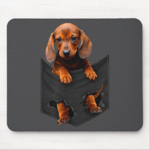 Dackel in meinem Korb Mousepad