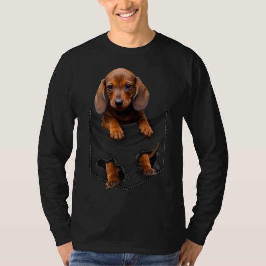 Dackel in meiner Pocket Dackel Weiner Dog Geschenk T-Shirt (Vorderseite)