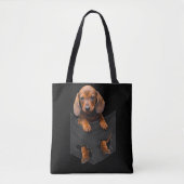 Dackel in meiner Pocket-Dackel Weiner Dog Geschenk Tasche (Vorderseite)