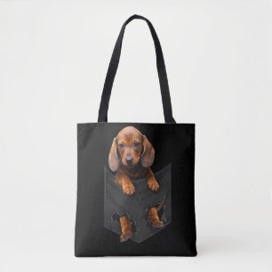 Dackel in meiner Pocket-Dackel Weiner Dog Geschenk Tasche