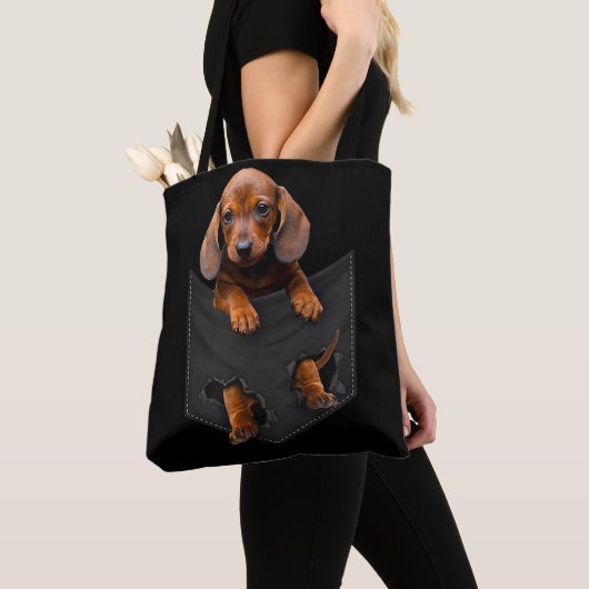 Dackel in meiner Pocket-Dackel Weiner Dog Geschenk Tasche (Von Nahem)