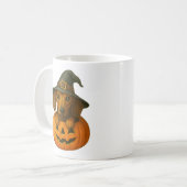 Dackel in Pumpkin Kaffeetasse (Vorderseite Links)