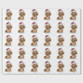 Dackel in Schneedeckpapier Geschenkpapier (Flach)