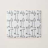 Dackel in Schwarz-weißem Puzzle (Horizontal)