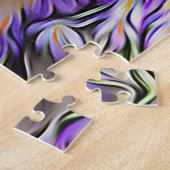 Dackel in violetten Blumen Puzzle (Seite)