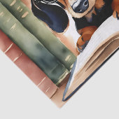 Dackel in Wasserfarben Kunst Seidenpapier (Ausschnitt)