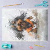 Dackel Inky der Hunde Dekoupage Seidenpapier (Basteln)