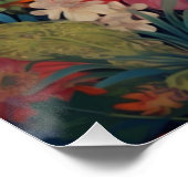 Dackel inmitten einer Symphonie von Blume Poster (Ecke)