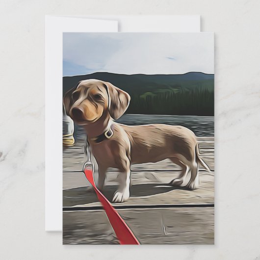 Dackel ist besser mit Dackel zum Geburtstag Einladung (Vorderseite)