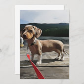 Dackel ist besser mit Dackel zum Geburtstag Einladung (Vorne/Hinten)