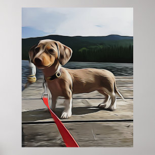 Dackel ist besser mit Dackel zum Geburtstag Poster