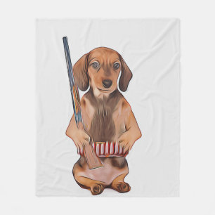 Dackel ist besser mit einem Weiner-Xmas-Poster Fleecedecke