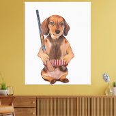 Dackel ist besser mit einem Weiner-Xmas-Poster Leinwanddruck (Insitu (Wohnzimmer))